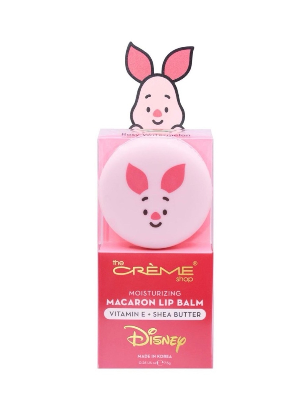 NWT Korean Beauty The Crème Shop x Disney Piglet Macaron Lip Balm - Pink